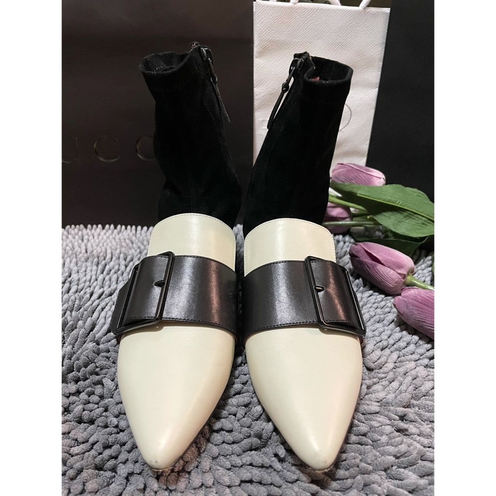 Bally Color Block Flat Ankle Boots